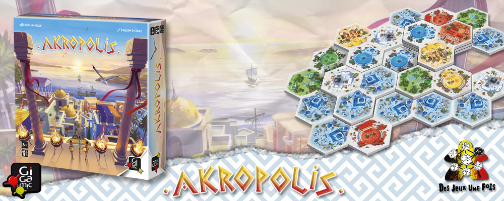 Akropolis, un bon jeu de placement de tuiles nommé pour l'As D'or 2023 du  jeu de l'année