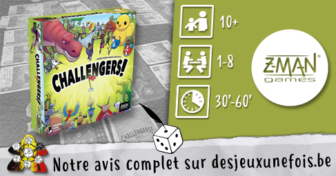 Tout est raté dans le jeu de société Challengers, mais on y prend