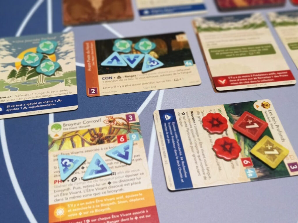 Les cartes qui décrivent l'environnement du jeu dans Earthborne rangers