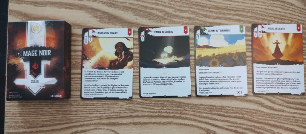 Mage Noir - Extension Soleil : Jeu De Cartes Stratégique Pour 2 Joueurs - Version Française - Dès 14 Ans