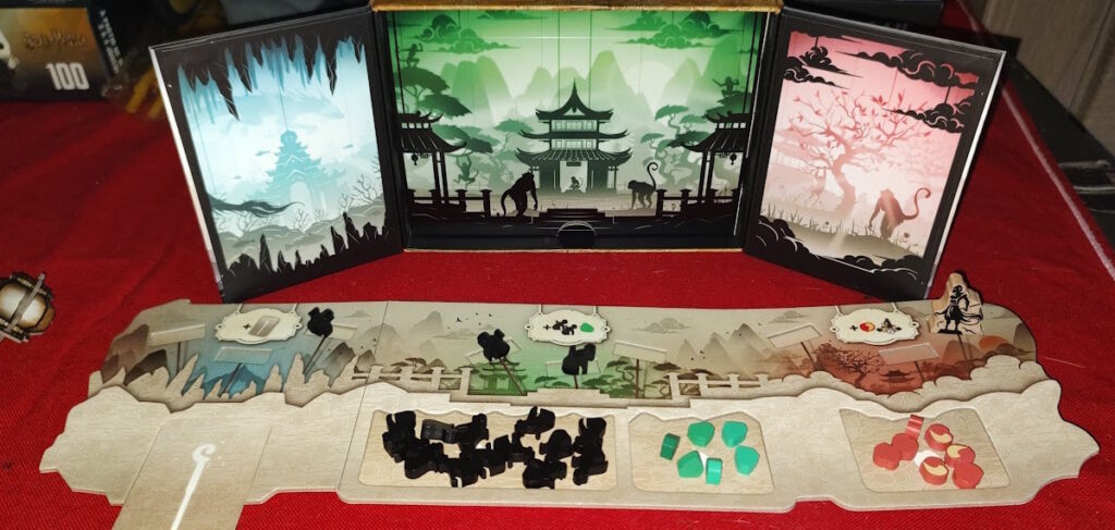 Le plateau de jeu de shadow theatre le Roi Singe
