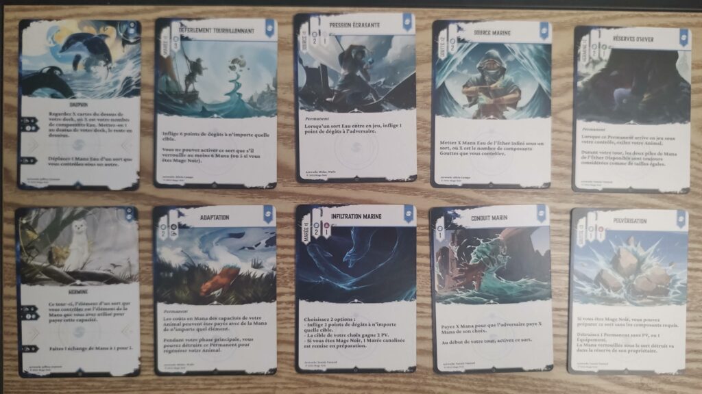 Mage noir: les cartes bleues