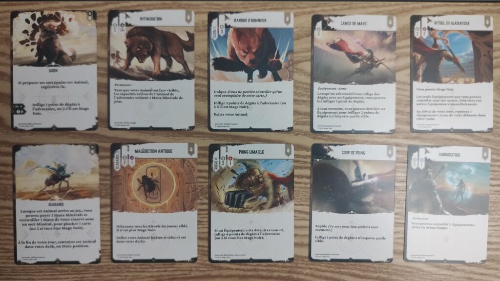 Mage noir: les cartes brunes