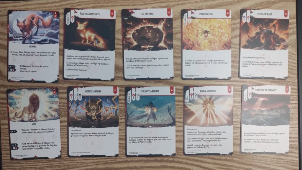 Mage noir: les cartes rouges