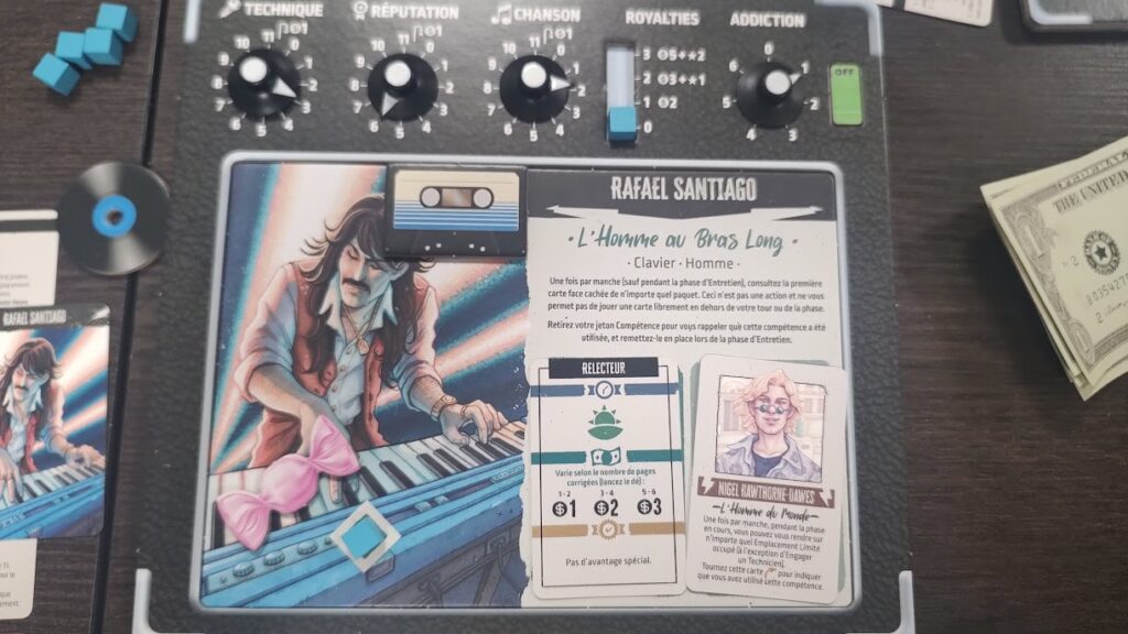 plateau joueur de Rock Hard 1977