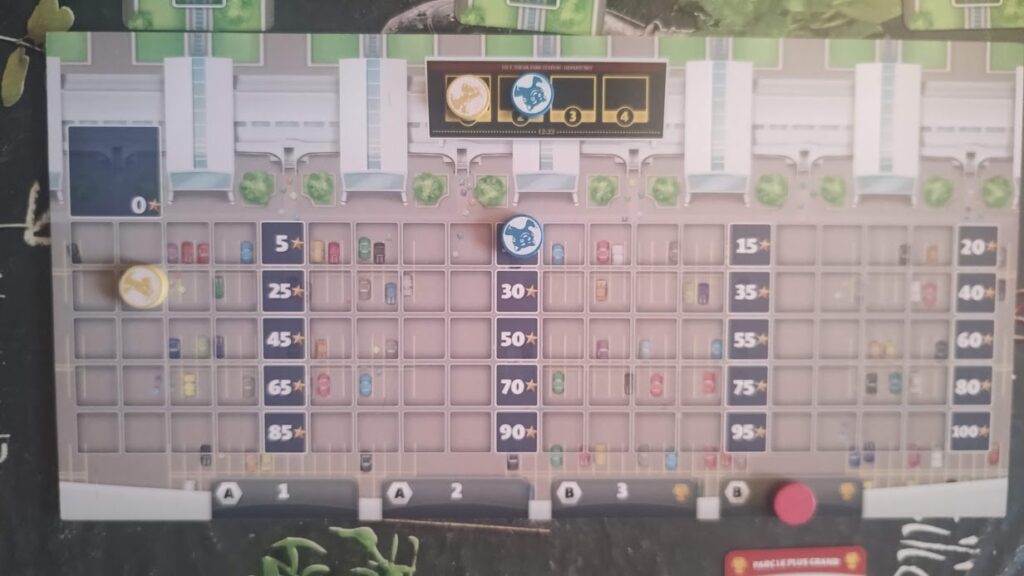 Piste de score sur Dice Theme Park