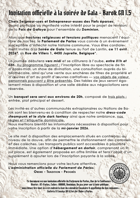 Invitation officielle