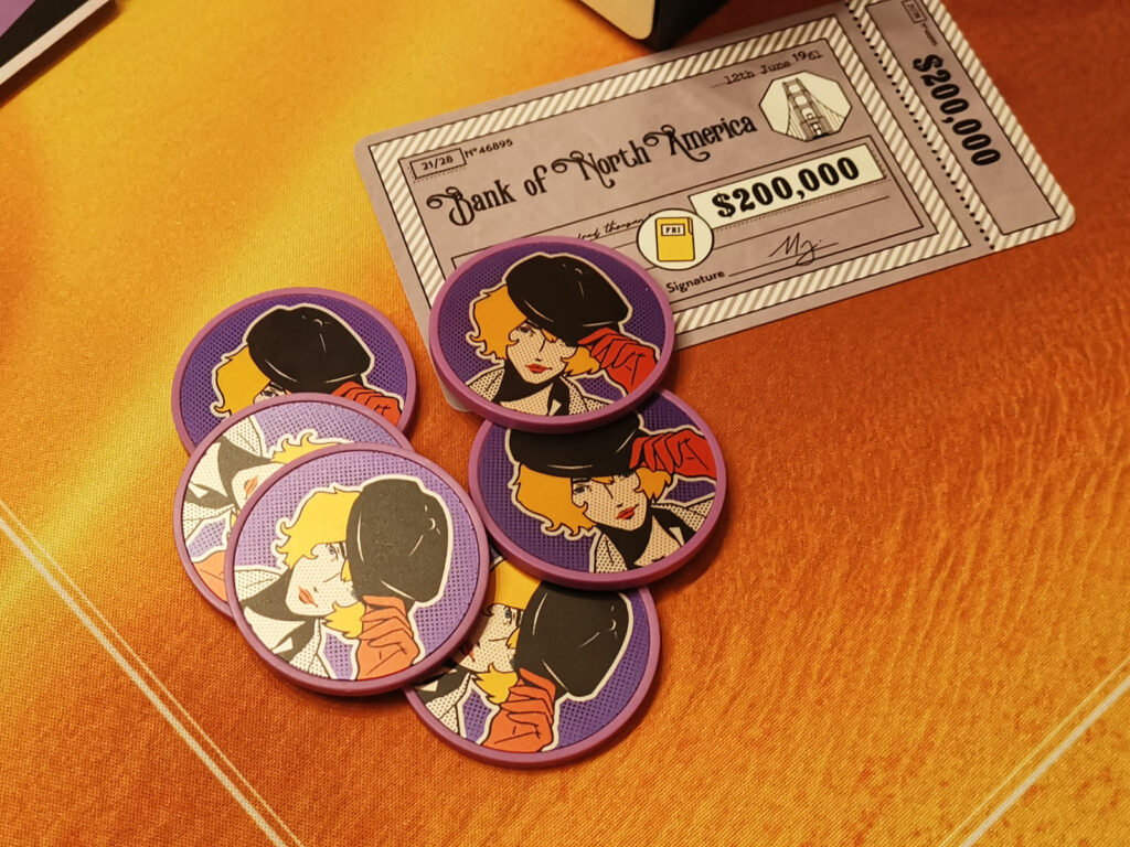 Les jetons de poker d'action d'Angela