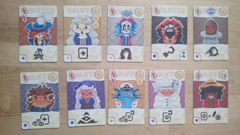 King pirate, les capitaines