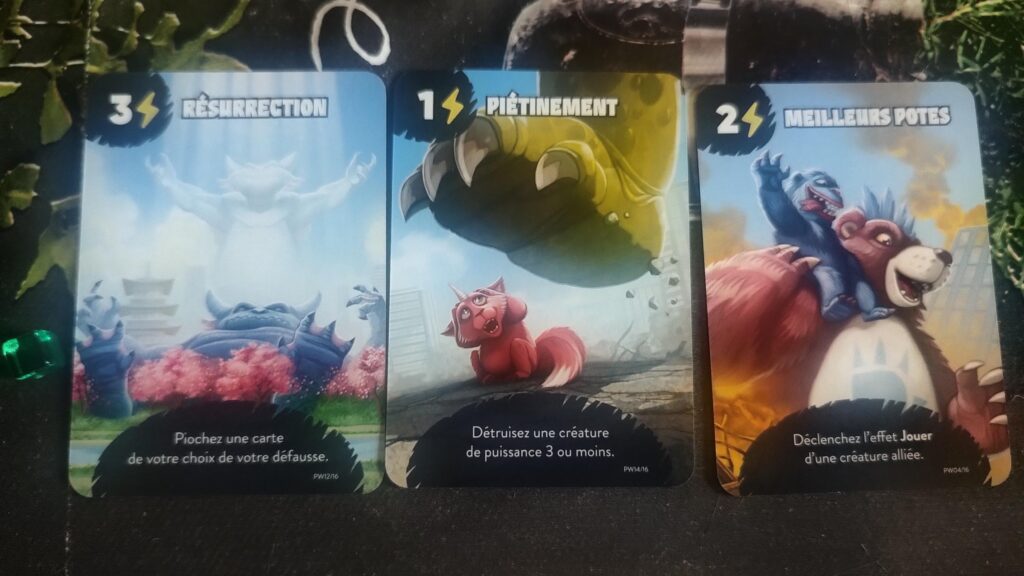 cartes d'énergies avec King Of Tokyo Mindbug